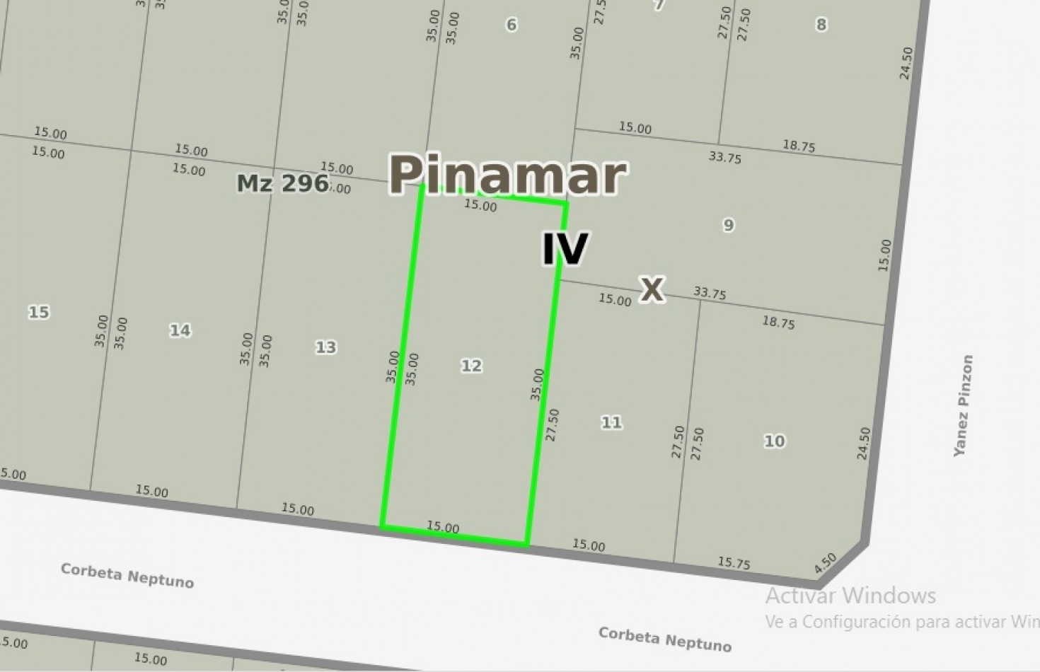 LOTE EN VENTA VALERIA DEL MAR - PINAMAR